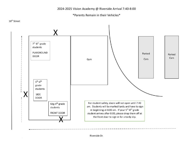 Vision Academy Riverside Arrival-Map-24-25.docx - Vision Academy @ Riverside